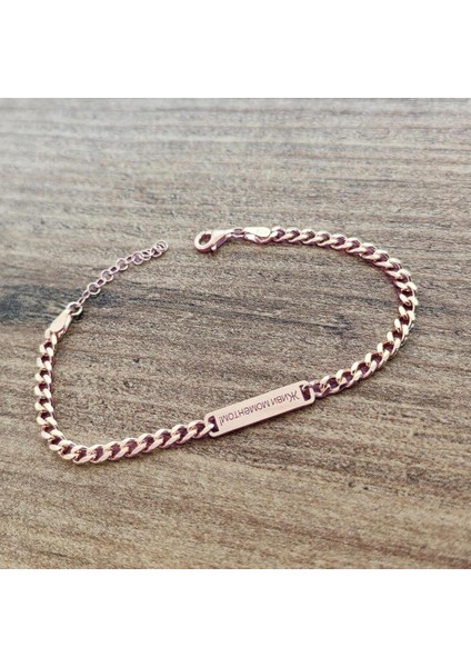 Isim Yazılı 925 Gümüş Bileklik - Kişiye Özel Isim Yazılabilen, Zarif ve Günlük Kullanıma Uygun Tasarım