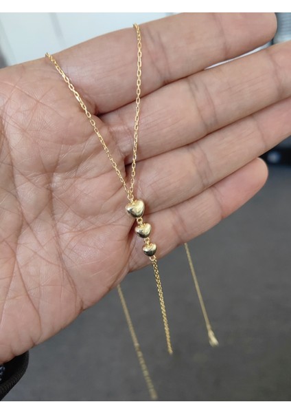 Şık 3 Sıra Kalp Model Gümüş Şahmeran Bileklik (Taşsız) - Rose fiyatları