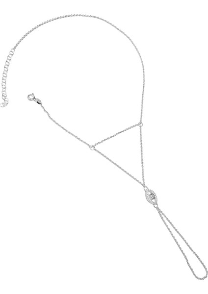 Işıltılı Beyaz Taşlı Göz Gümüş Şahmeran modelleri