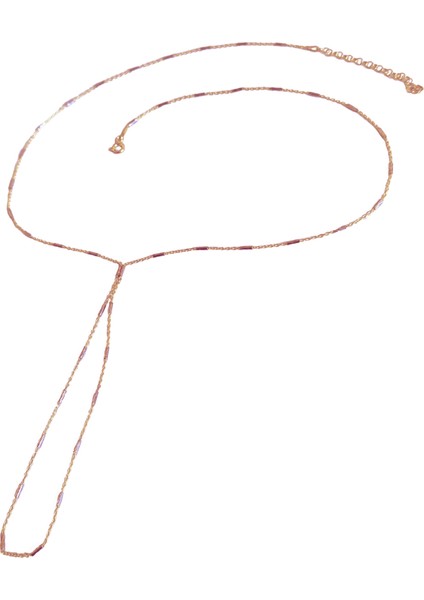 Şerit Desenli Taşsız Gümüş Şahmeran Bileklik – 925 Ayar Zarif Tasarım - Rose