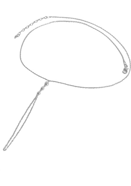 Zincir Detaylı Taşsız Gümüş Şahmeran Bileklik - 3 Sıralı - Rodyum