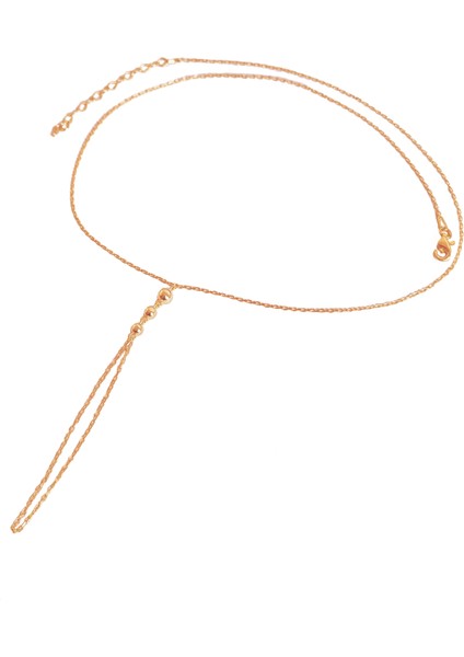 Zincir Detaylı Taşsız Gümüş Şahmeran Bileklik - 3 Sıralı - Rose