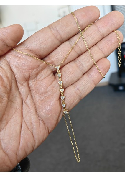 Sıralı Üçgen Taşlı Gümüş Şahmeran Bileklik - Zarif ve Şık Tasarım - Gold fiyatları