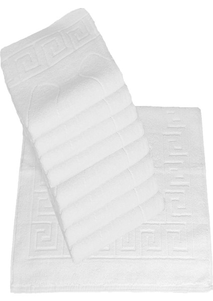 10 Lu Otel Ayak Havlusu Bukle Ayak Izli 50 x 70 cm Beyaz 20/2 Ring 250 gr