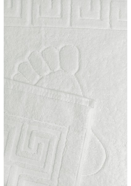 10 Lu Otel Ayak Havlusu Bukle Ayak Izli 50 x 70 cm Beyaz 20/2 Ring 250 gr
