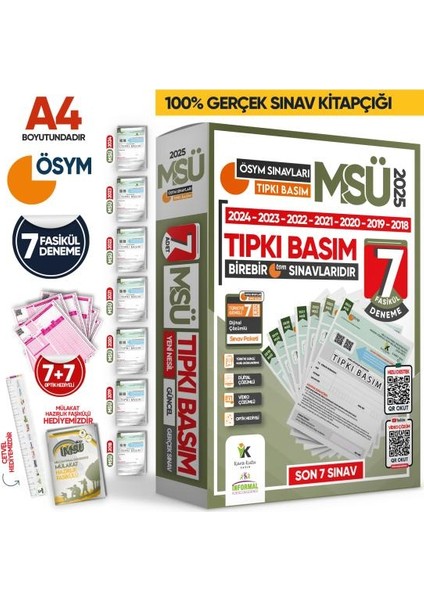2025 YKS-TYT-MSÜ ÖSYM Çıkmış Soru Tıpkı Basım 16lı (8+8) Deneme Paketi Video Çözümlü Türkiye Geneli