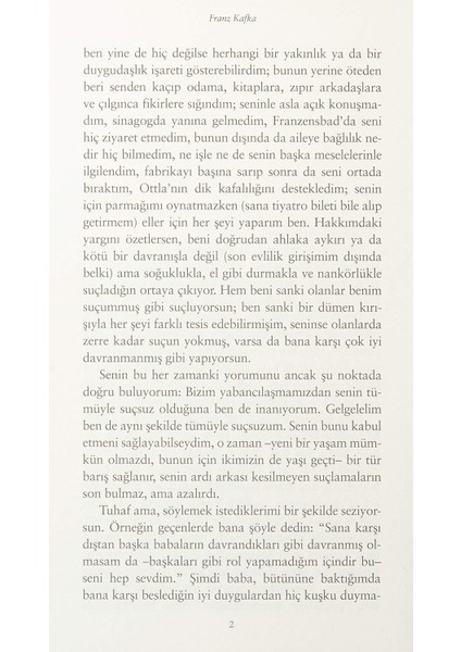 Babaya Mektup - Franz Kafka
