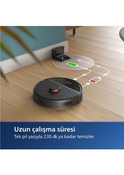 Hepa Filtreli Islak ve Kuru Temizlik Robotu, 4000 Pa Yüksek Emiş Gücü