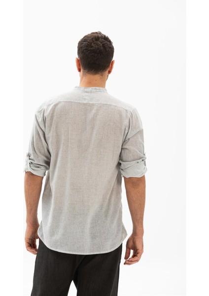 Uzun Kol Şile Bezi Bodrum Erkek T-Shirt Gri fiyatları
