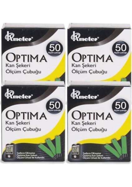 Optima Kan Şeker Ölçüm Strip 4X50 Adet ( 200 Strip )