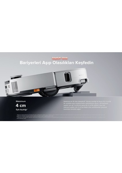 Saros 10 Akıllı Robot Süpürge Beyaz