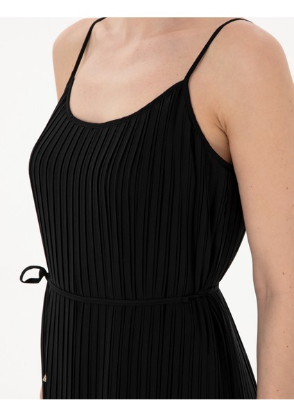 Kadın Siyah Regular Fit Dokuma Elbise 50301053-VR046