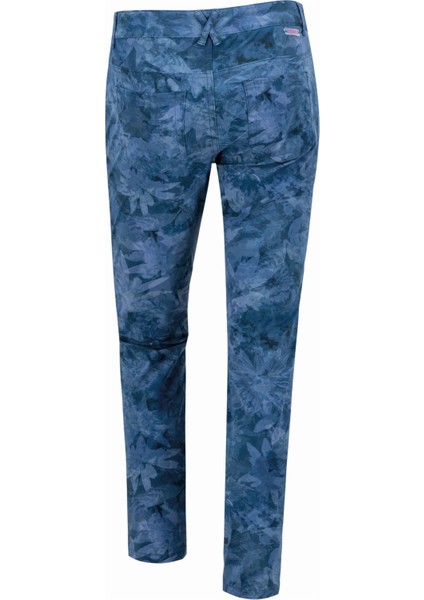 Mona Flower Jersey Düşük Bel Dar Paça Desenli Kadın Pantolon