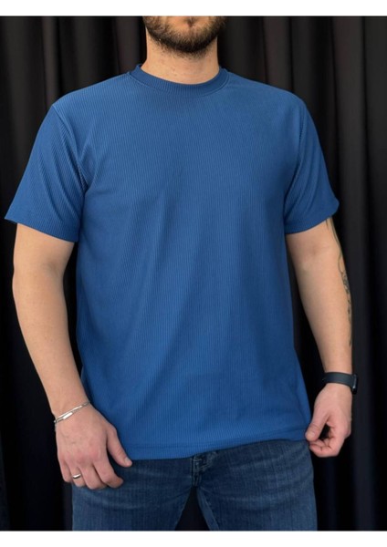 ✅ Bisiklet Yaka Ottoman T-Shirt – Hafif Doku, Rahat Kullanım