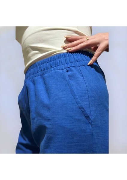 Cepli Keten Pantolon