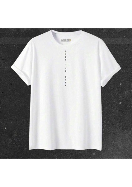 Yeni Sezon Oversize “ Just One Life “ Desenli T-Shirt