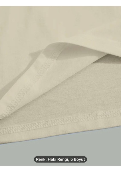 Line Grafik Baskılı Erkeklerin Yaratıcı Üstü, Rahat Kısa Kollu Crew Neck Oversize T-Shirt, Erkek