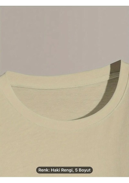 Line Grafik Baskılı Erkeklerin Yaratıcı Üstü, Rahat Kısa Kollu Crew Neck Oversize T-Shirt, Erkek