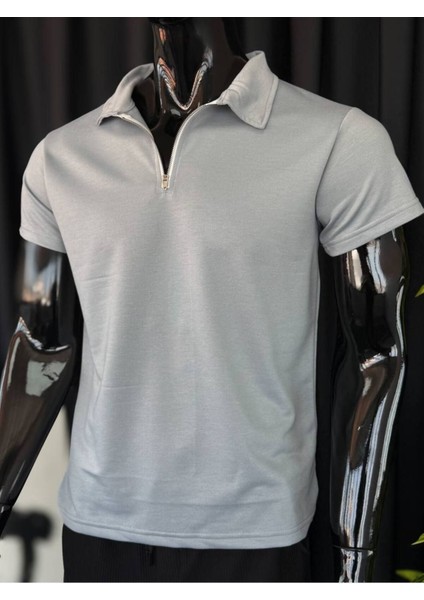✅ Yarım Fermuar Polo Yaka T-Shirt – Konforlu Kesim, Şık Görünüm