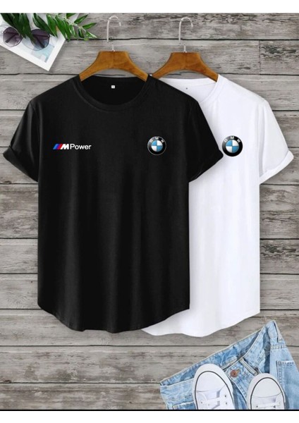 Yeni Sezon Bmw I Am Power Baskılı Tshirt 2 Adet Set