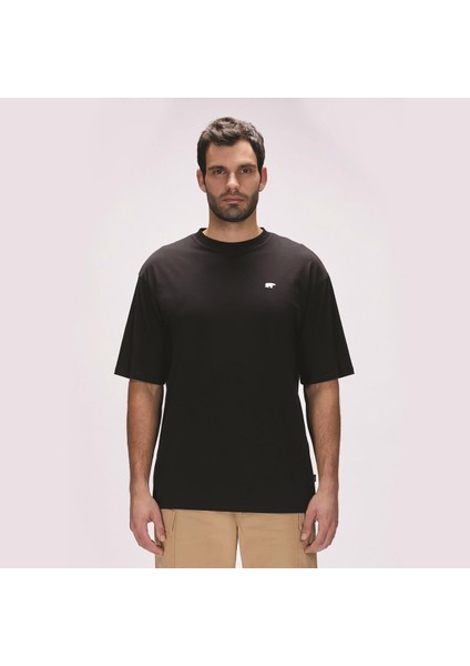 Damon Oversize Erkek T-Shirt - Siyah