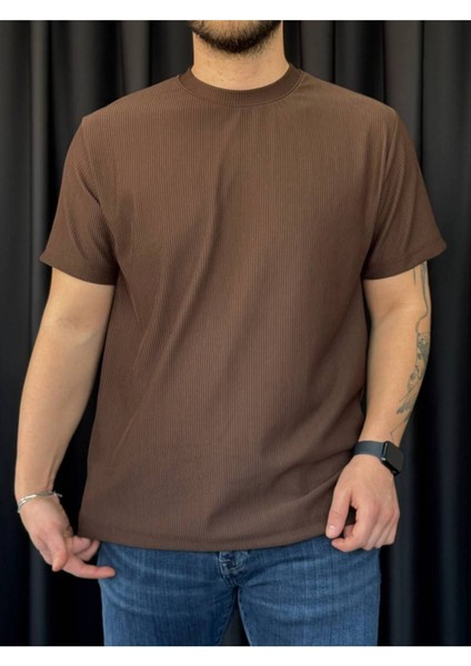 ✅ Bisiklet Yaka Ottoman T-Shirt – Hafif Doku, Rahat Kullanım