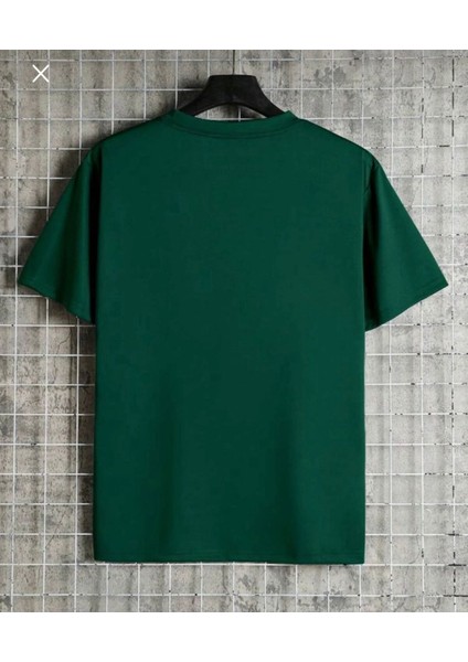 Unisex Şimşek Göz Basklı Pamuklu Oversize T-Shirt