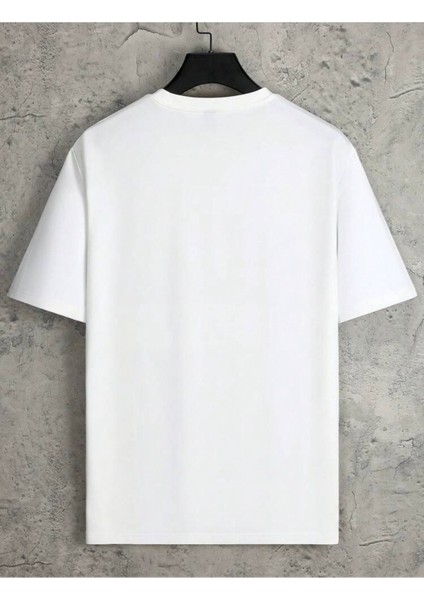 Palmiye Desenli Oversize Unisex Tshirt