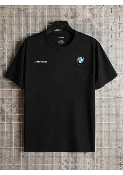 Yeni Sezon Bmw I Am Power Baskılı Pamuklu Oversize Tshirt