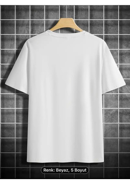Erkekler Için Amerikan Moda Trendi Yuvarlak Yakalı Rahat Üst, Ilginç Çizgili Grafik Baskılı Oversize