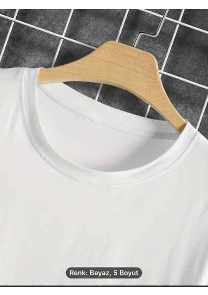 Erkekler Için Amerikan Moda Trendi Yuvarlak Yakalı Rahat Üst, Ilginç Çizgili Grafik Baskılı Oversize