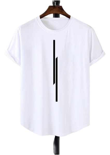 Çizgili Slim Oval Kesim 2li 100/100 Pamuklu T-Shirt