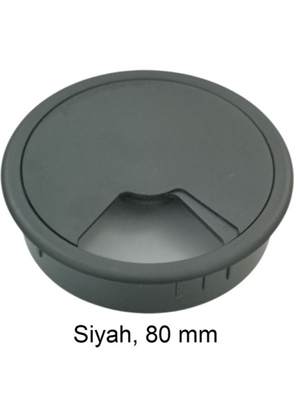 Masa Üstü Kablo Kanalı Deliği Kapağı Siyah Masa Kapağı 8 cm (5 Adet) fırsatları