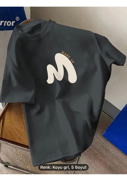 Yaratıcı Grafik Baskılı Erkeklerin Yaratıcı Üstü, Rahat Kısa Kollu Crew Neck T-Shirt,erkek Giyim