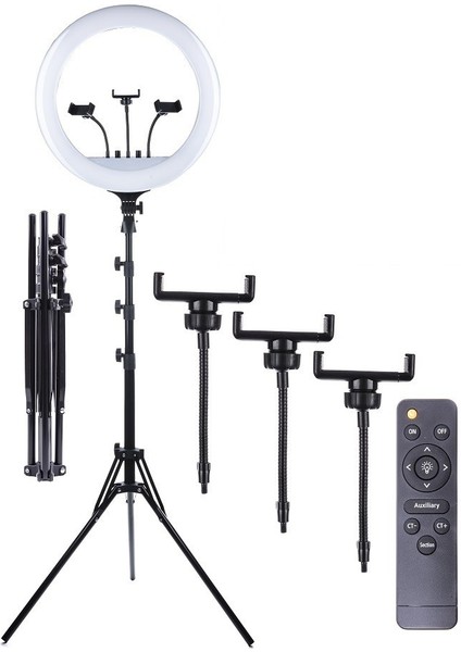 18inç Ring Light Selfie Işığı Tiktok Video Youtube Işığı Tattoo Dövme Işığı Kuaför Makyaj Işığı LED Işık