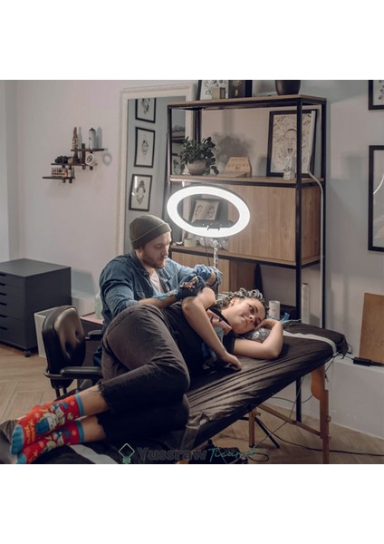18inç Ring Light Selfie Işığı Tiktok Video Youtube Işığı Tattoo Dövme Işığı Kuaför Makyaj Işığı LED Işık