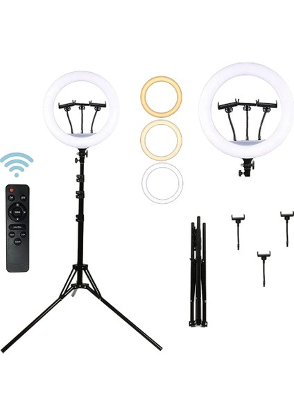 18inç Ring Light Selfie Işığı Tiktok Video Youtube Işığı Tattoo Dövme Işığı Kuaför Makyaj Işığı LED Işık