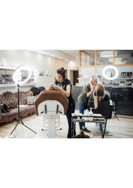 18inç Ring Light Selfie Işığı Tiktok Video Youtube Işığı Tattoo Dövme Işığı Kuaför Makyaj Işığı LED Işık