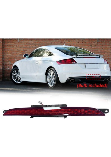 Audi Tt 8j 2006-2014 Araba Için 8J0945703 LED Arka Stop Lambası Arka Tampon Orta Reflektör Sis Lambası Uyarı Işığı Kırmızı (Yurt Dışından)