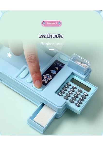 2025 En Yeni Çok Fonksiyonlu Plastik Kırtasiye Kutusu, Hesap Makinesi ile Kalem Kutusu (Yurt Dışından) fırsatları