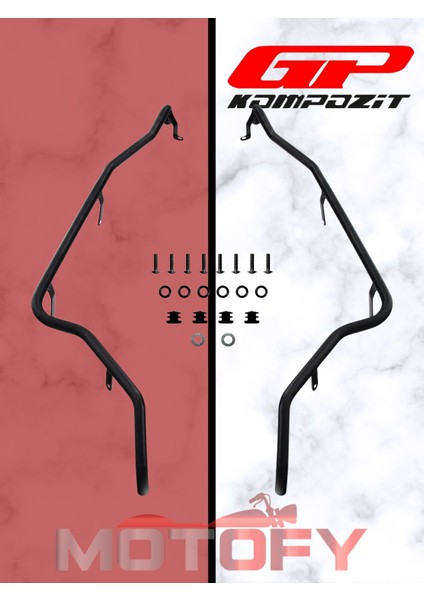 Gp Kompozit Honda Forza 250 2018-2022 Uyumlu Yan Koruma Demiri Siyah