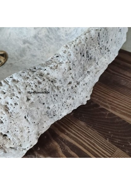 Gümüş Traverten Batarya Çıkışlı Dikdörtgen Lavabo fırsatları