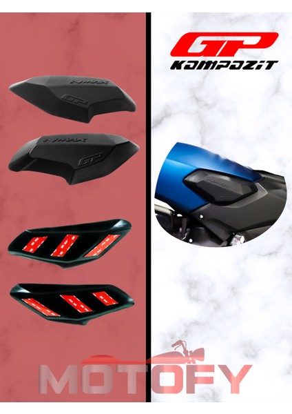 Gp Kompozit Yamaha Nmax 125 / 155 2015-2020 Uyumlu Grenaj Koruma Siyah