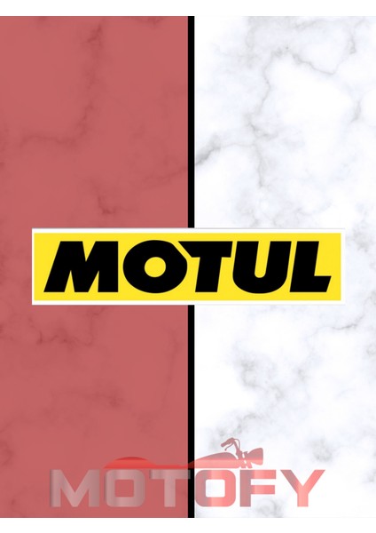 Motul Tekli Sarı Etiket - Sticker 16X4CM