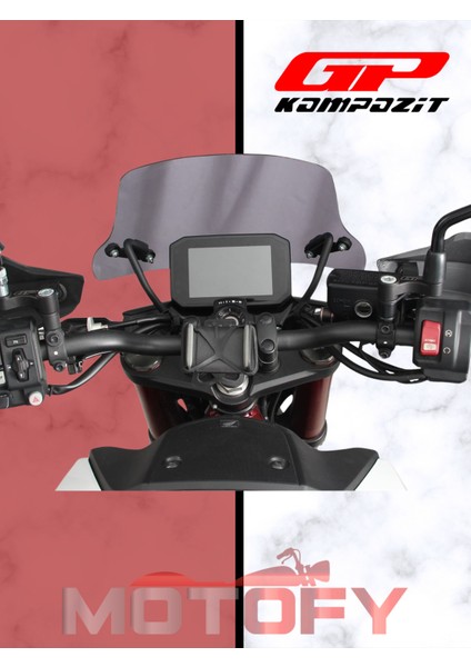 Gp Kompozit Honda CB750 Hornet 2023-2024 Uyumlu Ön Cam Siyah 28 cm fiyatları