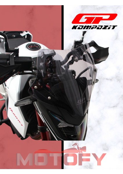 Gp Kompozit Honda CB750 Hornet 2023-2024 Uyumlu Ön Cam Siyah 28 cm indirimleri