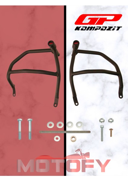 Gp Kompozit Honda CB750 Hornet 2023-2024 Uyumlu Motor Koruma Demiri Siyah