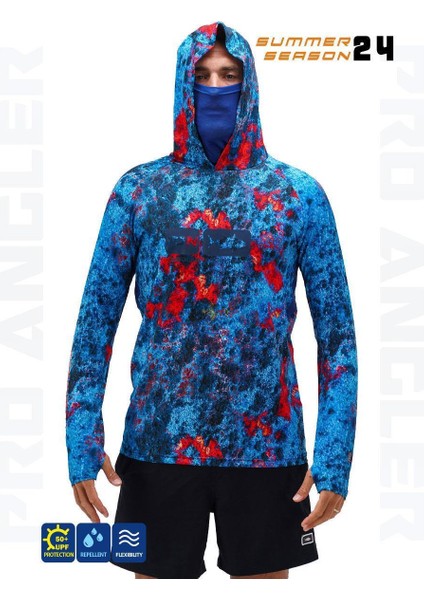 Pro Angler S24 Buff & Hoodie Red Reef