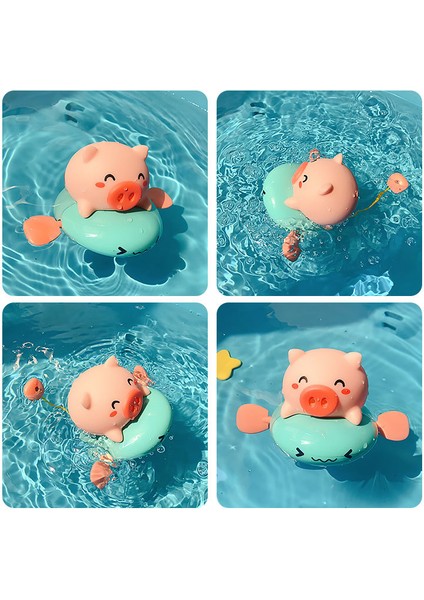 Bebek Banyo Oyuncakları Sevimli Domuzcuk Sürme Uçan Balık Çekme Ipi Kurmalı Oyuncaklar (Yurt Dışından)