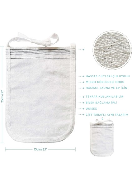At Kılı Fırçası ve Mikro Gözenekli Hamam Kesesi 2'li Set